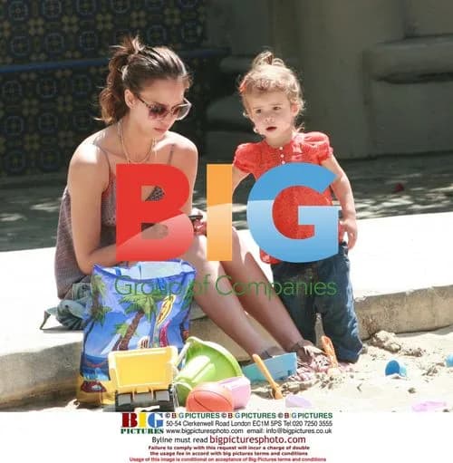 Jessica Alba and Daughter at Park