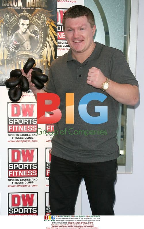 Ricky Hatton with Bury Black Pudding