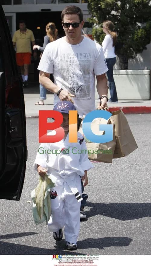 Mark Wahlberg and Son Michael Grocery Shopping