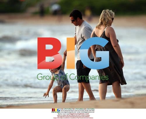 Adam Sandler with Daughters in Maui