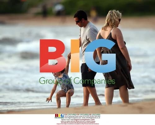 Adam Sandler with Daughters in Maui