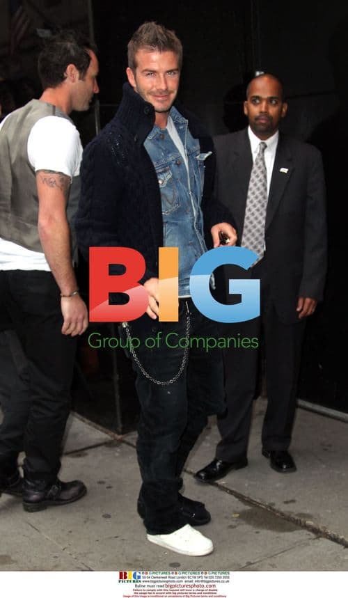 David Beckham Enters GMA Studios