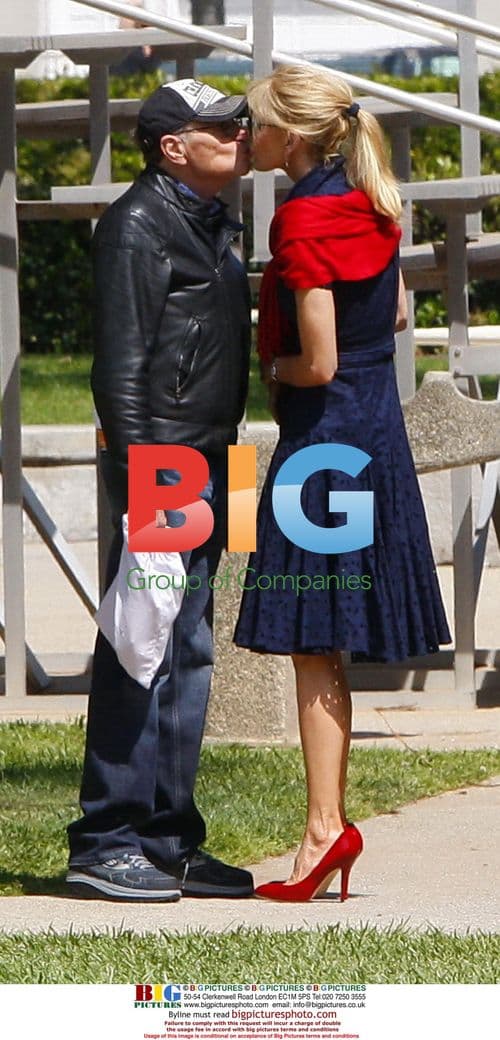 Larry King and Shawn Southwick Playing Catch