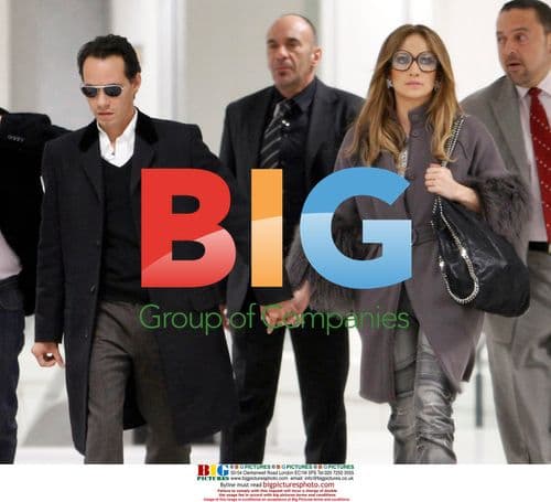 Jennifer Lopez at Nice Airport with Marc Anthony