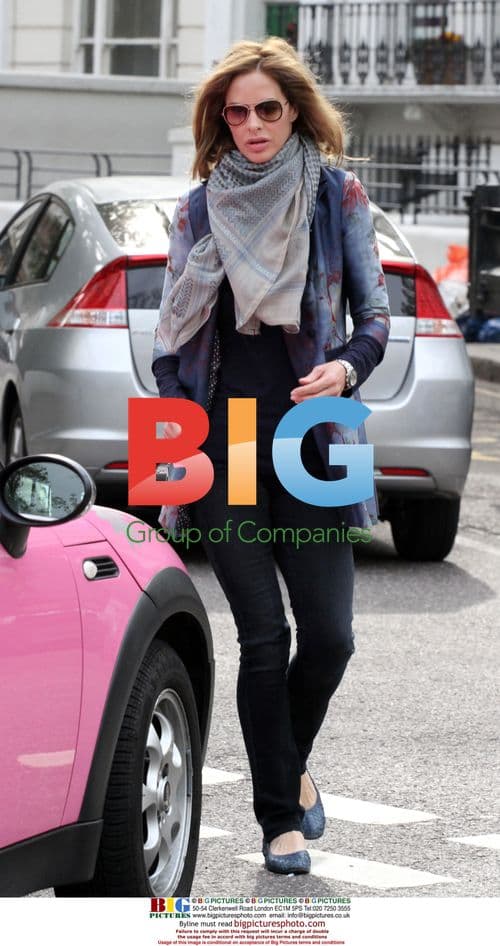 Trinny Woodall on school run in London