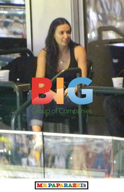 Demi Moore and Ashton Kutcher at Baseball Game