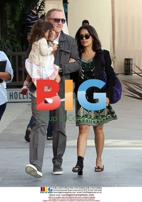 Salma Hayek and family shop for iPhone