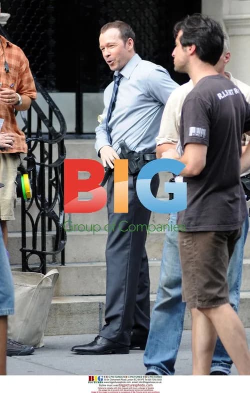 Donnie Wahlberg filming 'Blue Bloods'