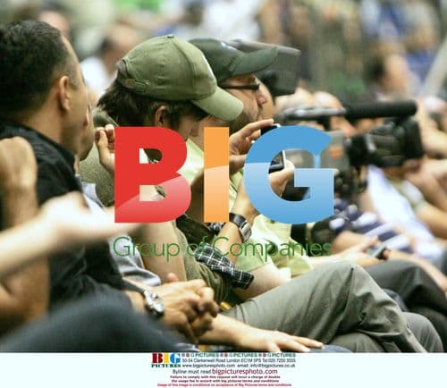 Ashton Kutcher at EuroBasket Game