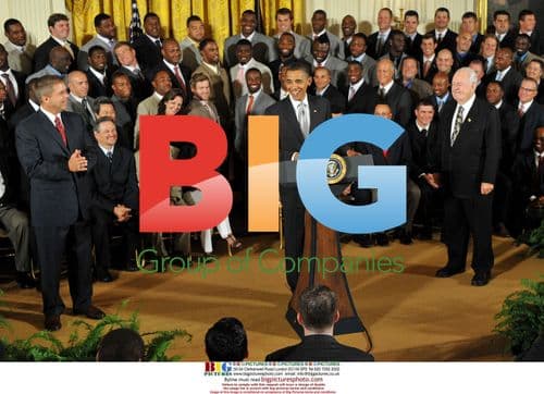 Obama Receives Jersey from Saints QB Drew Brees