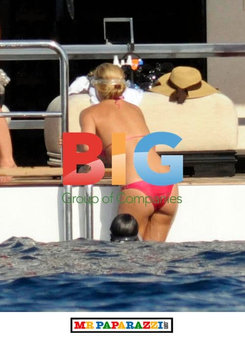 Celebs Relaxing on Boat in Sardinia
