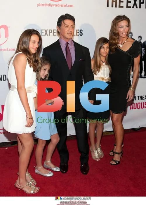 Sylvester Stallone Family at 'The Expendables' Premiere