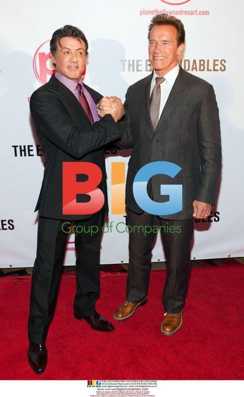 Stallone and Schwarzenegger at 'The Expendables' Premiere