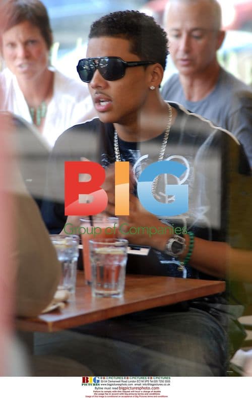 Sean Combs' son Quincy Brown at Newsroom Cafe
