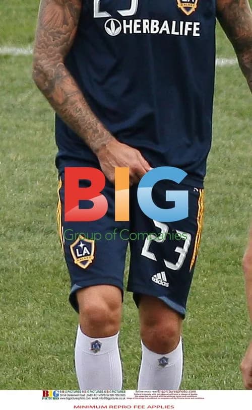 David Beckham Practices with Teammates