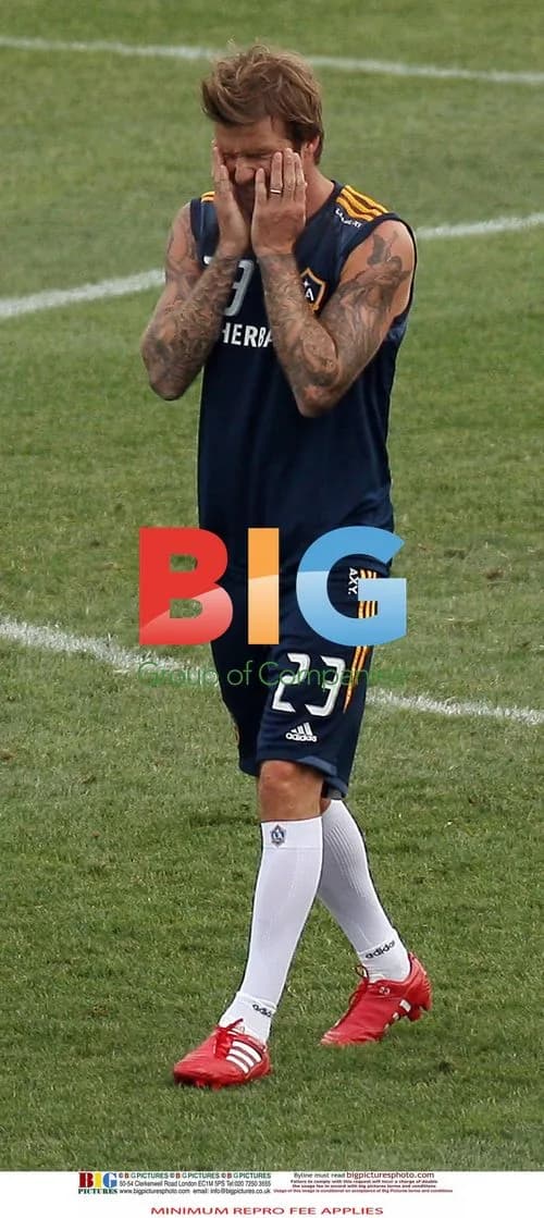 David Beckham Practices with Teammates