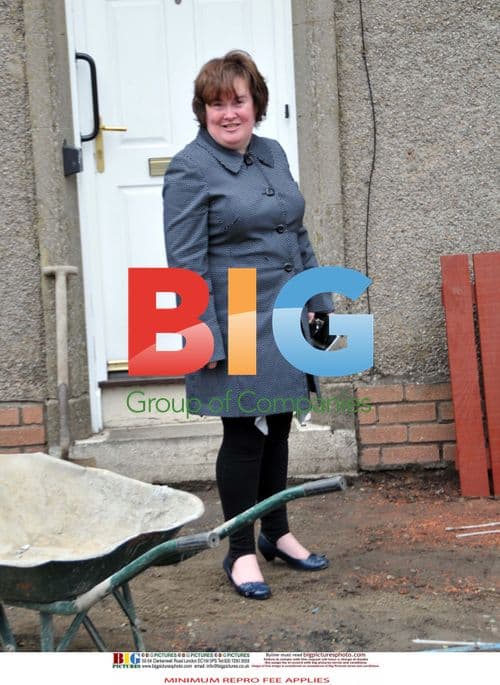 Susan Boyle Laughs Near Home