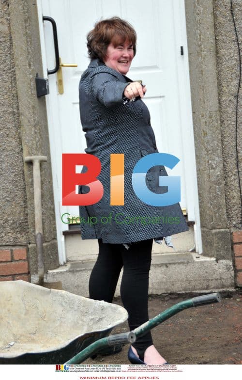 Susan Boyle Laughs Near Home