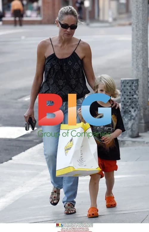 Sharon Stone out with kids in Beverly Hills