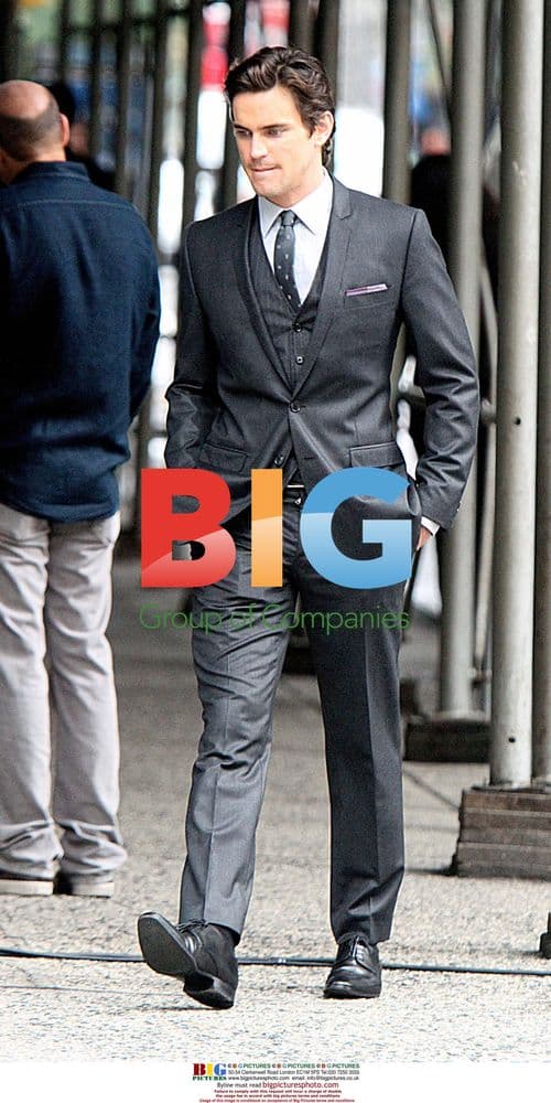 Tim DeKay and Matthew Bomer on 'White Collar' set