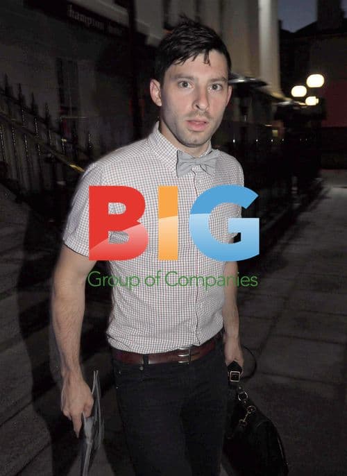 Members of Razorlight leaving hotel