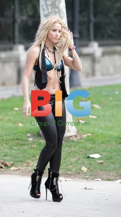 Shakira Filming Video in Barcelona