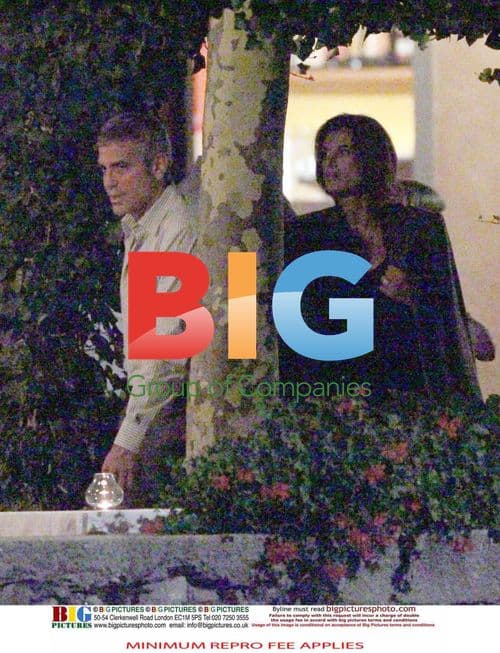 George Clooney and Elisabetta Canalis Dinner in Italy