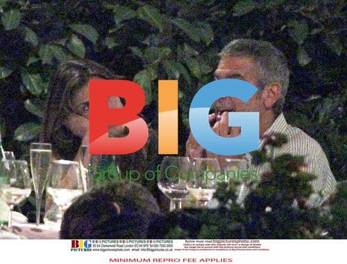 George Clooney and Elisabetta Canalis Dine in Italy