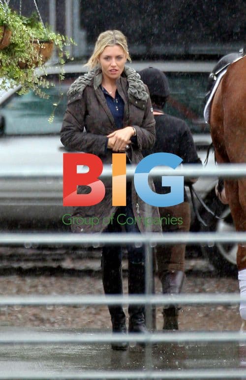 Abi Clancy Goes Horse Riding in Rain
