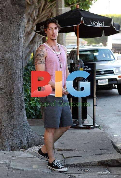 Eric Balfour waiting for valet in Beverly Hills