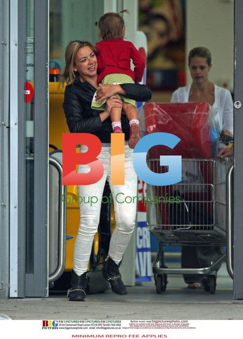 Charlotte Church and daughter at toy shop