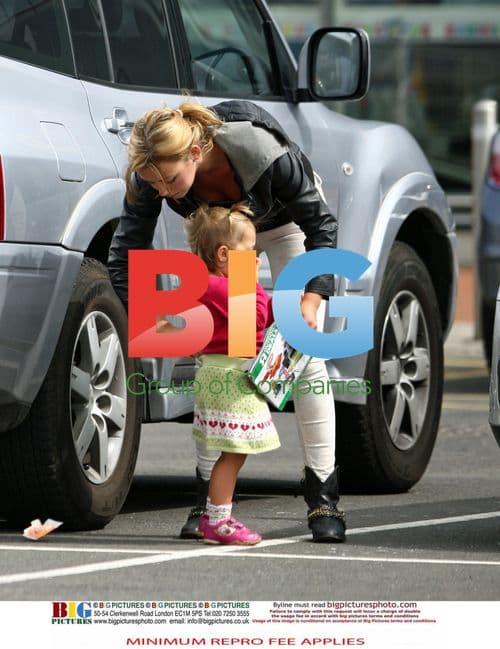 Charlotte Church with daughter at toy shop
