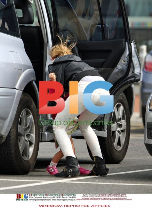 Charlotte Church and daughter at toy shop