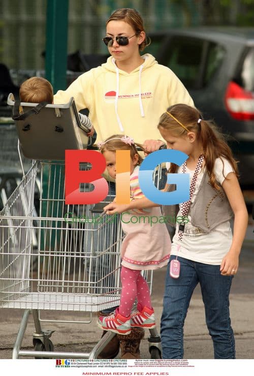 Charlotte Church out shopping with kids