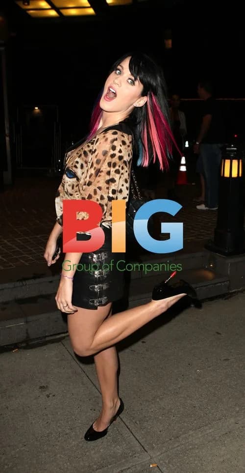 Katy Perry Leaving Hotel in 80s Inspired Look