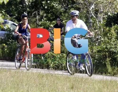 Obama Family Bike Ride