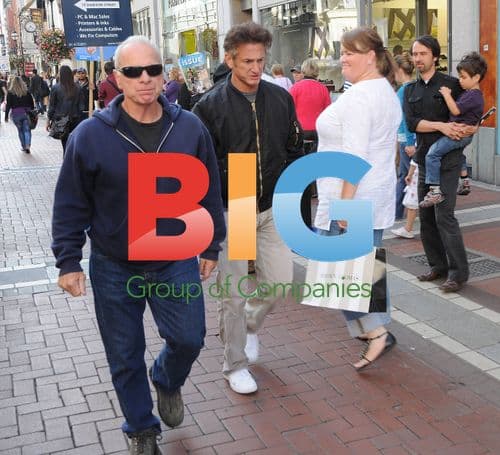 Sean Penn Spotted Smoking on Dublin Street