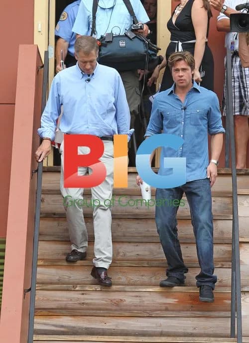 Brad Pitt Interviews with Brian Williams in New Orleans