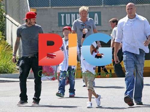 Beckham & Ramsay Families at Baseball Game