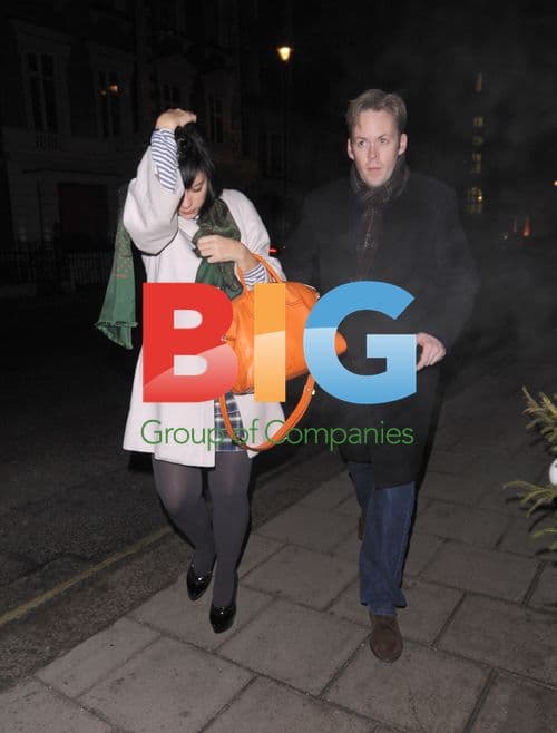 Lily Allen and Sam Cooper Leaving Claridges