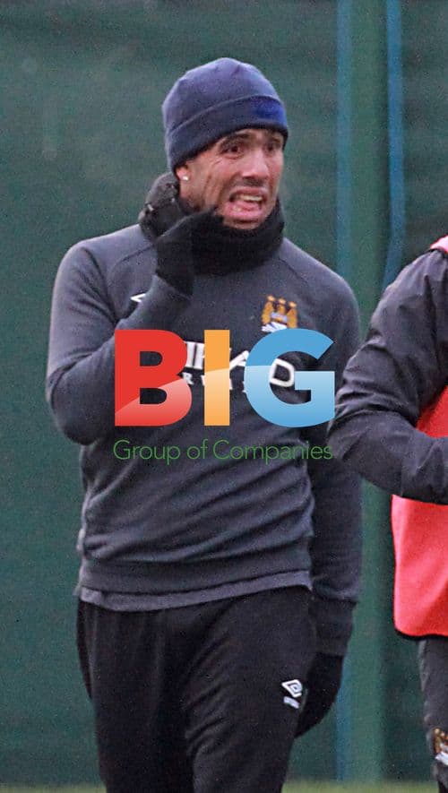 Carlos Tevez Training at Manchester City