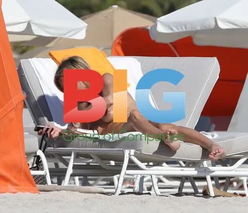 Claire Chazal Relaxing on Miami Beach