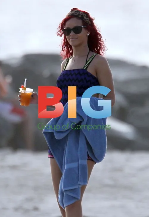 Rihanna on Barbados Beach