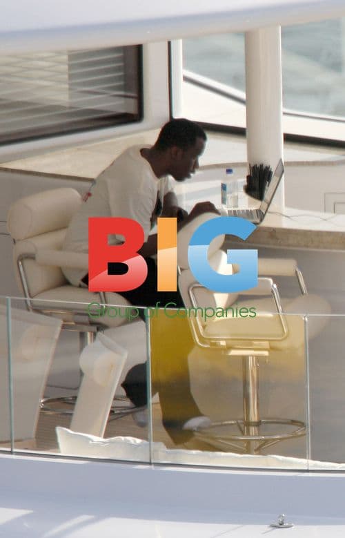 P Diddy Relaxes on Yacht with Family in France