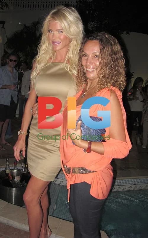 Victoria Silvstedt and Sharona Haddar at Caribbean Party