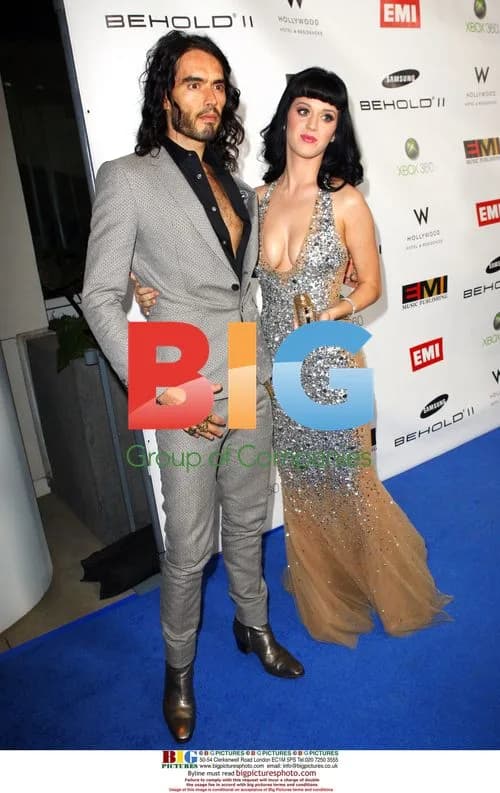 Russell Brand & Katy Perry at EMI Grammy After Party