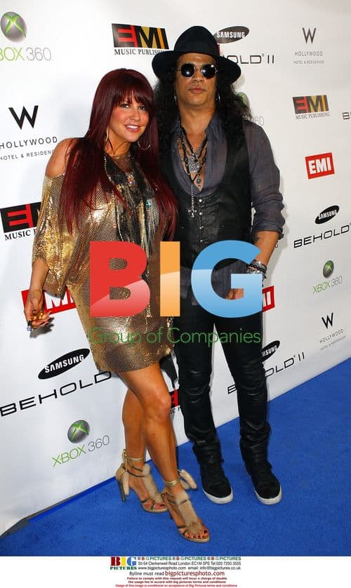 Perla Hudson and Slash at EMI Grammy After Party
