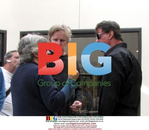 Stallone Chats with Busey and Franco