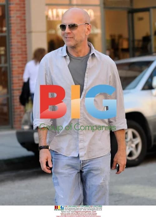Bruce Willis Walking in Beverly Hills