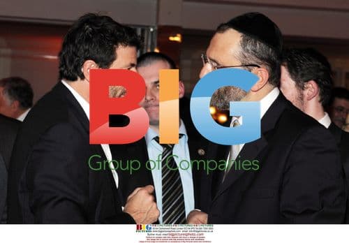 Gilles Bernheim and Patrick Bruel at CRIF Dinner